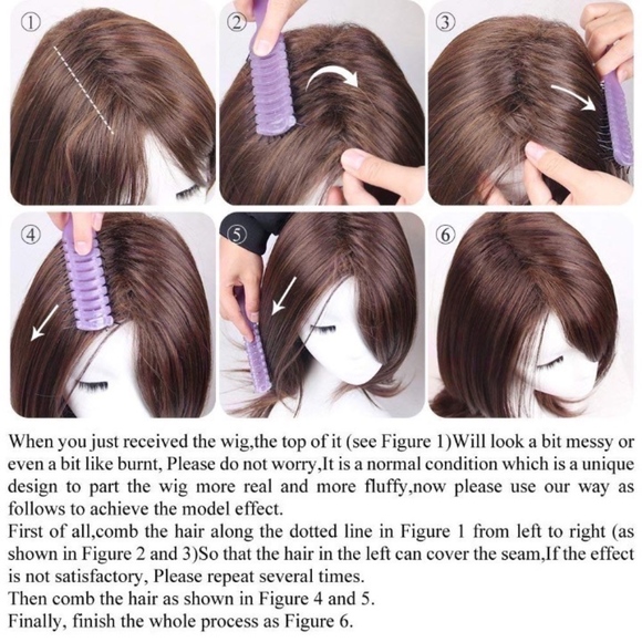 Long Straight Wigs Natural 20” Brown - Picture 4 of 7